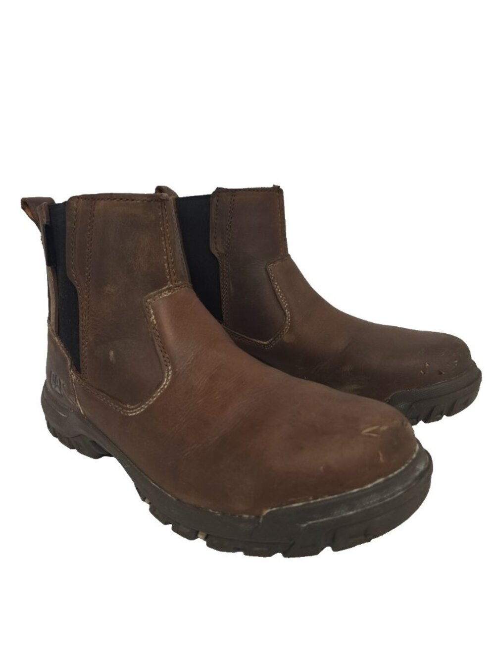 CATERPILLAR Women's Slip-On Abbey Steel Toe CSA Work Boots Brown Size 9.5M